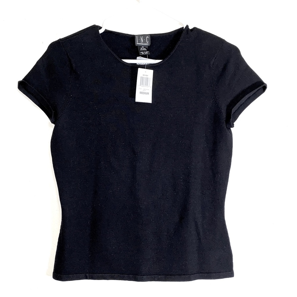I.N.C. Black Knit Top